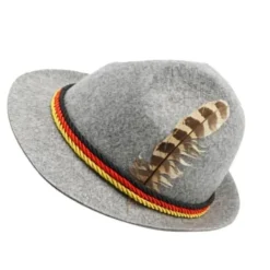 [CA] Oktoberfest-hatt för vuxna, bayersk tysk öl-cosplayhatt, ljusgrå> Dräkter