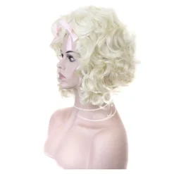 {CACA} Marie Antoinette vit peruk för damer, fransk barock, maskeradaccessoar><noscript><img width=