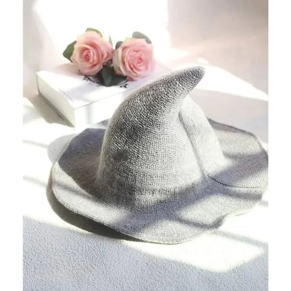 {ca}Halloween Häxhatt för Kvinnor, Ullstickad Mössa för Fest, Maskerad, Cosplay Kostymtillbehör> Huvudbonader