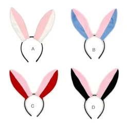 Cartoon Kaninöron Hårsnodde Huvudband Djuröron Huvudbonad För Cosplay Rekvisita><noscript><img width=