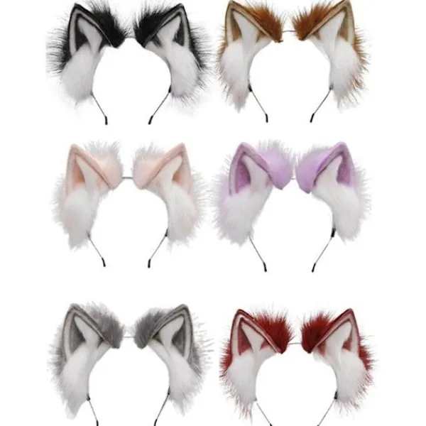 Cat Ear Pannband Cosplay Huvudbonader FÄRG 6 FÄRG 6 Color 6> Huvudbonader