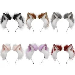 Cat Ear Pannband Cosplay Huvudbonader FÄRG 6 FÄRG 6 Color 6><noscript><img width=