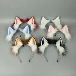 Cat Ear Pannband Cosplay Huvudbonader FÄRG 6 FÄRG 6 Color 6><noscript><img width=