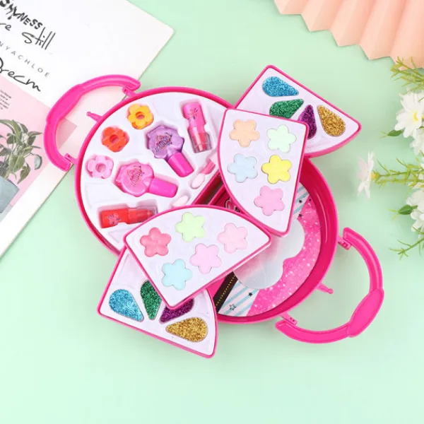 CDQ Barnmakeupset för Flickor Prinsessa Kosmetik Leksakssats för Barn> Smink