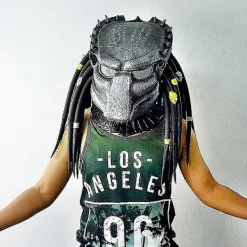 Chdz Predator Hjälm Replik Mask Latex Mask Halloween Cosplay Kostym Rekvisita Latex> Huvudbonader