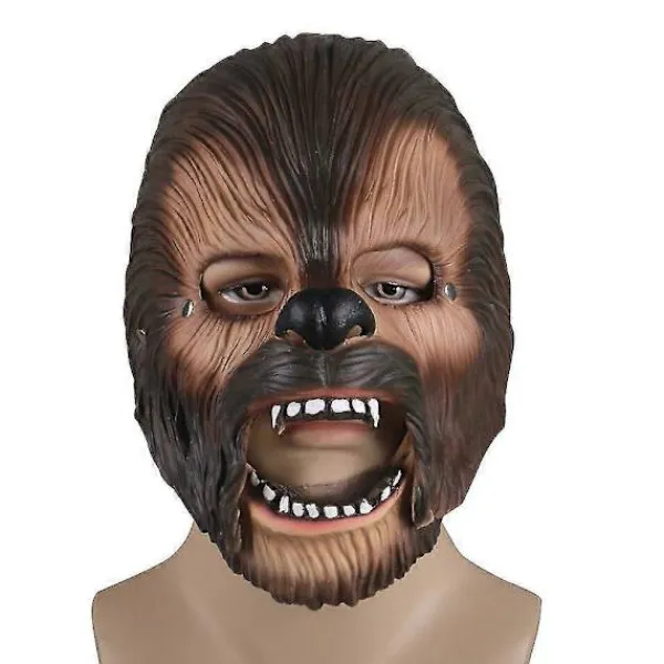 FMYSJ Chewbacca Mask Rörlig Käke Cosplay Chewie Masker Helhuvud Hjälm Halloween Rekvisita (FMY)> Masker