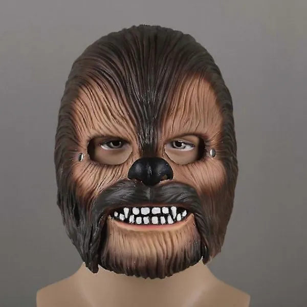 FMYSJ Chewbacca Mask Rörlig Käke Cosplay Chewie Masker Helhuvud Hjälm Halloween Rekvisita (FMY)> Masker