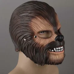 FMYSJ Chewbacca Mask Rörlig Käke Cosplay Chewie Masker Helhuvud Hjälm Halloween Rekvisita (FMY)><noscript><img width=