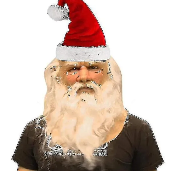 Christams Mask Santa Claus Full Head Latex Cosplay> Masker