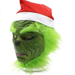 UNBRANDED Christmas Mask Party Grinch Glove Grinch Mask hat> Masker