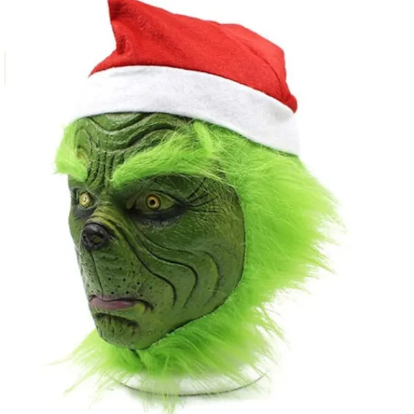 UNBRANDED Christmas Mask Party Grinch Glove Grinch Mask hat> Masker