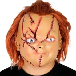 Chucky Mask Skräck Spöke Läskig Mask Mördar-Chucky Helhuvudsmask Karneval Halloween Cosplay Kostymtillbehör> Masker