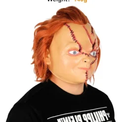 Chucky Mask Skräck Spöke Läskig Mask Mördar-Chucky Helhuvudsmask Karneval Halloween Cosplay Kostymtillbehör><noscript><img width=