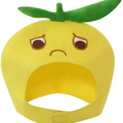 Citronhatt Plysch Fruktmössa Nyhet Huvudbonad Cosplay Kostym Fotorekvisita för Frukt-temafesttillbehör> Huvudbonader