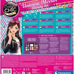 CLEMENTONI - Unicorn sminkspegel - Ljusring - Smink och hår- och nagelaccessoarer - Från 7 år Flerfärgad><noscript><img width=