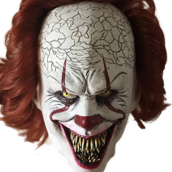 Clown Mask Latex Horror Cosplay Prop Halloween Vuxen> Masker