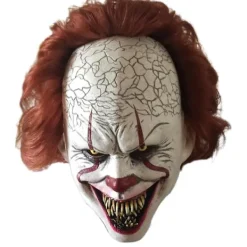 Clownmask i Latex, Skräck Cosplay Rekvisita Halloween Vuxen> Masker
