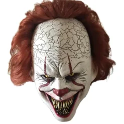Clownmask i Latex, Skräck Cosplay Rekvisita Halloween Vuxen> Masker