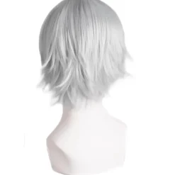 30cm/ 12 tum Medel Lång Rak Herrperuk (Silvergrå)> Peruker