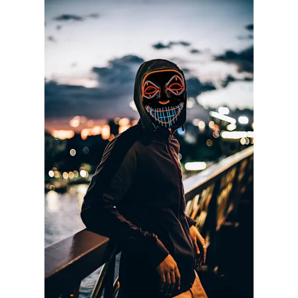 Color Led - Music Speed ​​Led Mask - Halloween Led Mask - Led> Masker