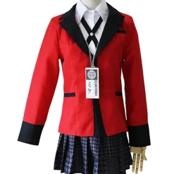 Blueday Compulsive Gambler Kakegurui Cosplay Party Dräkt Set Jabami Yumeko Outfit Set För Kvinnor Presenter 2XL> Dräkter