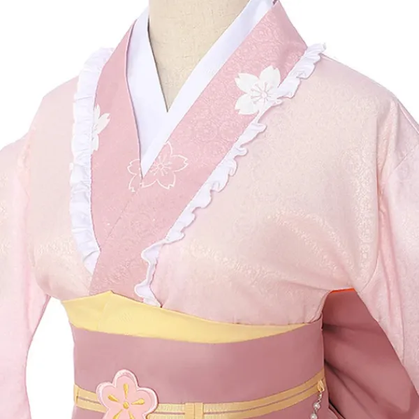 CosDaddy My Hero Academia Uraraka Ochaco Cosplay Kostym Vuxen Kvinnor Kimono Kostymer Halloween Kostym Peruk M> Peruker