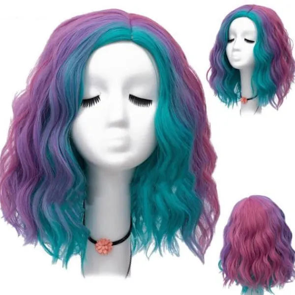 Holocky Cosplay Enid Färgglad Peruk Karneval Kostym För Fest> Peruker