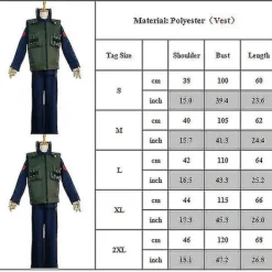 Cosplay Festdräkt Naruto Anime Hatake Kakashi Väst Jacka+toppar+byxor Set Outfits Set Vuxna Presenter L><noscript><img width=