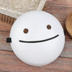 FMYSJ Cosplay Halloweenmasker Drömmasker Cartoon Anime Vit Leende Masker Hjälm (FMY)><noscript><img width=