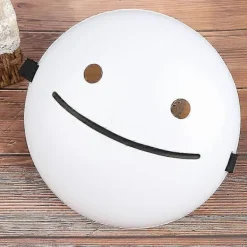 FMYSJ Cosplay Halloweenmasker Drömmasker Cartoon Anime Vit Leende Masker Hjälm (FMY)><noscript><img width=