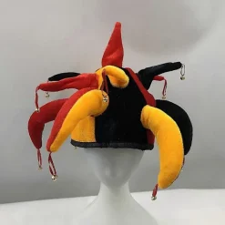 Cosplay Kostym Mardi Gras Hatt Hovnarr Hatt Renässansnarr Hatt Narrhuvudbonad Medeltida Narrhatt-Xin><noscript><img width=