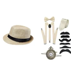 Cosplay kostymtillbehör Great Gatsby BLÅ><noscript><img width=