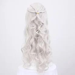 ##/Cosplay peruk för kvinnor, Daenerys peruk lång blond lockig Kha##/> Peruker