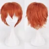Cosplay Peruk, Kort Rak Pojkstil, Tecknad Animefest, för Män och Kvinnor (Orange)> Peruker