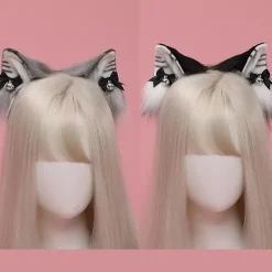 Cosplay Pälshuvudbonad Klocka Rosett Hårsnodd Djur För Kattungar Kaw> Huvudbonader