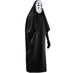 Cosplaydräkt Spirited Away No Face Kaonashi Cosplaydräkt Halloween-dekorationsfestdräkt Maskkläder Handskar Set Gåvor_yux> Dräkter