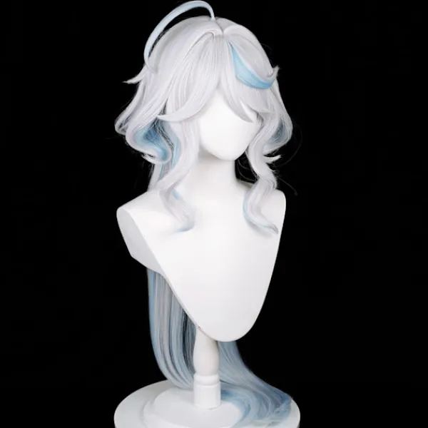 Cosplay-peruk, Genshin Impact-peruk, med två perukmössor, för Halloween, fest och etc> Peruker