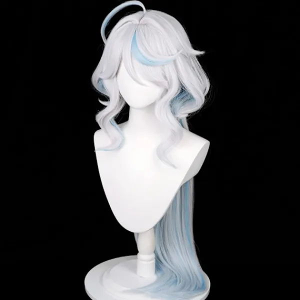 Cosplay-peruk, Genshin Impact-peruk, med två perukmössor, för Halloween, fest och etc> Peruker