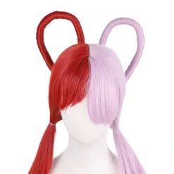 Cosplay-peruk, halvröd och lila huvudbonad, Shanks dotter-peruker, kvinna, flicka, anime-kostymrekvisita><noscript><img width=