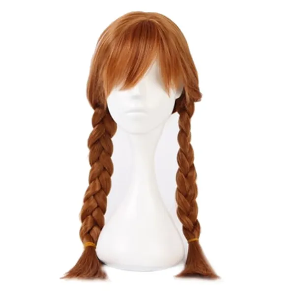 Cosplay-peruk med avtagbar hästsvans, material som andas, högemulerad skalp, lätt att tvätta och sköta, perfekt för fest, Halloween och födelsedag> Peruker