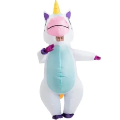 Creations Uppblåsbar Enhörningsdräkt Full Body Unicorn Air Blow-up Deluxe Halloween-dräkt - Vuxenstorlek 150-190 cm><noscript><img width=