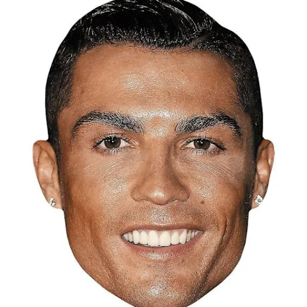 unbranded Cristiano Ronaldo (Leende) Kändis Mask, Plattkort Ansikte> Masker
