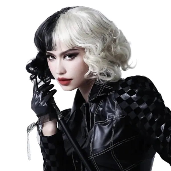 Cruella De Vil Cosplay Peruk> Peruker
