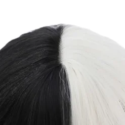 Cruella De Vil Peruk Kvinnor Cosplay Lockigt Hår Kort Vågig Peruk><noscript><img width=