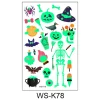 3D Halloween Tillfällig Tatuering 6-pack> Smink