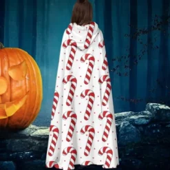 D479 Julgranskarameller Kappa Mantel Män Flickor Klänning Kappa Mantel 150cm För Jul Halloween Cosplay Kostymer HYG479><noscript><img width=