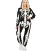 Dam Halloween Skelettdräkt - Bekväm och Enkel Vuxen Jumpsuit Bodysuit - Fram- och Baktryck med Blixtlås.> Dräkter