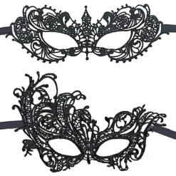 Dam Sexig Maskerad Spetsmask Halloween Maskeradfest Halvmask 2 stycken> Masker