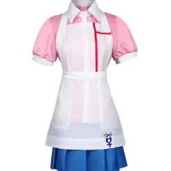 Danganronpa Mikan Tsumiki Anime Uniform Kvinna Klänning Cosplay Kostym Kläder><noscript><img width=