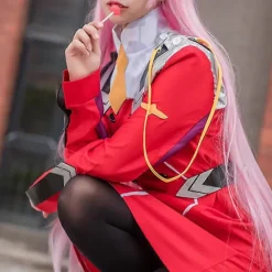 Darling In The Franxx Zero Two Cosplay Kostym för Kvinnor Cosplay Klänning Outfit Anime Uniform Halloween Karneval Party Comic-con Komplett Set[JUN] 2XL | Fyndiq> Dräkter